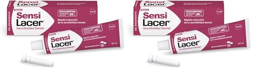 LACER SENSI - Gel Bioadhesivo 50 ml, Acción Desensibilizante, Efecto Rápido y Duradero, Protección Diaria Contra la Caries, Fortalece la Dentina Expuesta (Paquete de 2)