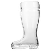 TOYANDONA Creative Heat Resistant Boot-Shaped Glass Beer Mug for Bar and Home Stable Base Transparent Retro Wine Glass Compact Modern Glassware for Camping and Nightclub Use