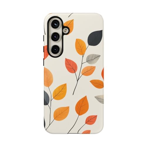 Coque Samsung S24 Plus feuilles d'automne orange pour une touche poétique