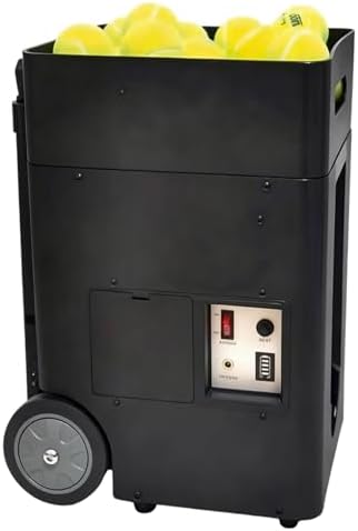 Professional Tennis Ball Machine - 50 Ball Capacity, 60km/h Speed, Remote Control - Ideal Tennis Training Device for Beginners & Intermediate Players - Improve Skills & Enjoy Practice