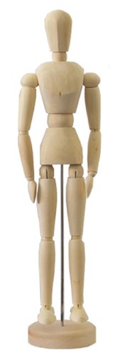Männliche ModellpuppeGliederpuppe Mannequin ca. 40 cm hoch aus Natur Buchenholz unbehandelt ideal als Modell