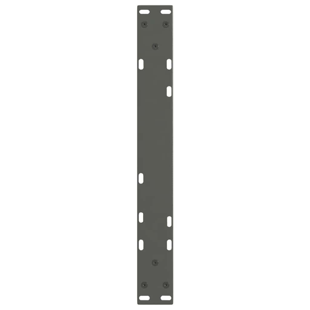 Nogi do stolika kawowego w kształcie litery V, 2 sztuki, kolor antracytowy, stal malowana proszkowo, 50 x (42 – 43,3) cm, z regulowanymi poziomami do stolika kawowego, stabilny montaż za