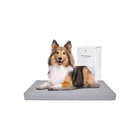 PETLIBRO Dog Bed for Crate, Memory Foam Dog Crate Bed 35"x 22" Large Dog Bed Orthopedic Plush Mattress for Therapeutic Joint&Muscle Relief Removable&Washable Bed Cover with Waterproof Inner Lining Cover