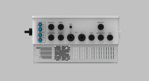 Image of MuscleGrid Solar Power Inverter, 6KW, 48V, White, IP65 Rated, WiFi Enabled, Touchscreen Control, Parallel 9 Units Support, Dual MPPT, 10 Year Warranty