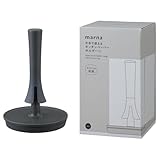 マーナ (marna) キッチンペーパーホルダー L (コストコなどの大判サイズ対応/片手で切れる) キッチンタオルホルダー (吸盤でしっかり固定) ペーパータオルホルダー ブラック K816BK