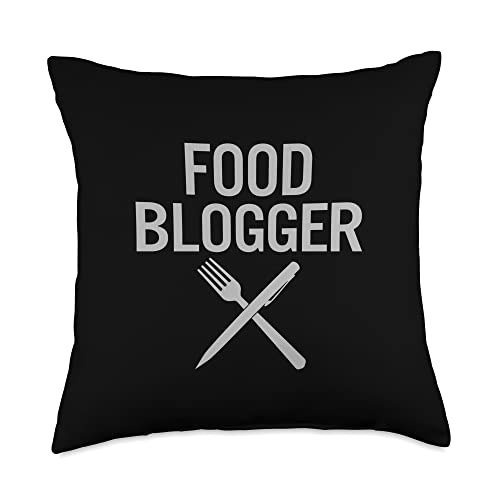FOOD BLOGGER Vlogger Pillow with Pen & Fork Design