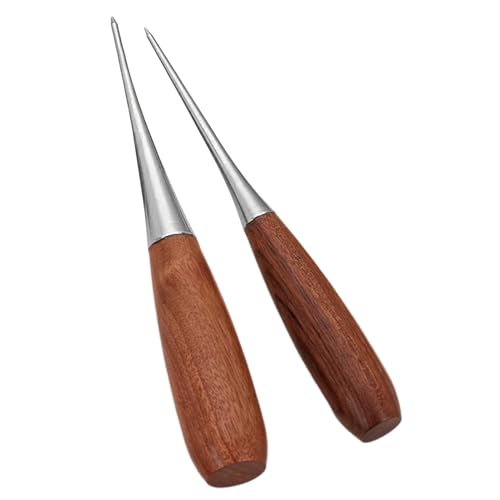 Weldphur Alène à Coudre | Perçable avec Manche en Bois - Perforateur pour Cuir - pour Sac Ceinture Jean Tissu Toile Garniture Chaussures Bottes