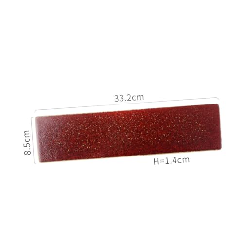 Plato rectangular de cerámica estilo japonés rojo miniatura 6