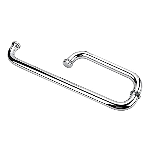 Poignée porte verre en L inox design élégant pour douche et chambre