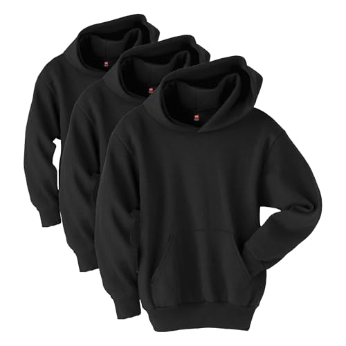 Image of Hanes Boys' EcoSmart Fleece Hoodie, Hooded Sweatshirt for Boys, Pullover Sweatshirt
