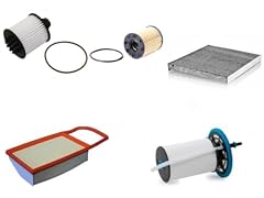 AOQ - Kit tagliando 5 FILTRI COMPATIBILE CON FIAT 500X 1.3 MULTIJET DIESEL, (312), EURO6 CON FILTRO ABITACOLO AI CARBONI ATTIVI
