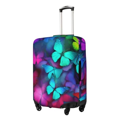 Colorful Butterfly Print Luggage Suitcase Covers Elastic Washable Luggage Protector Luggage Covers For Suitcase2