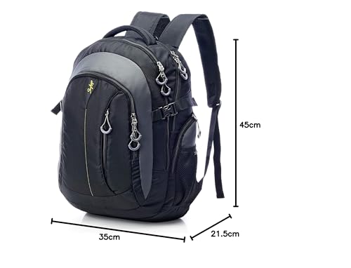 Image of Skybags Fox 29 Ltrs Black Laptop Backpack (LPBPFOXHBLK)