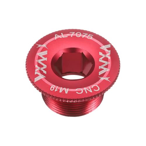 QUARKZMAN Tornillo De Cubierta De Manivela M19 Juego Aleación De Aluminio Tornillo De Fijación De Bicicleta Tornillo De Brazo De Biela Tornillos De Plato para Bicicleta De Montaña Rojo