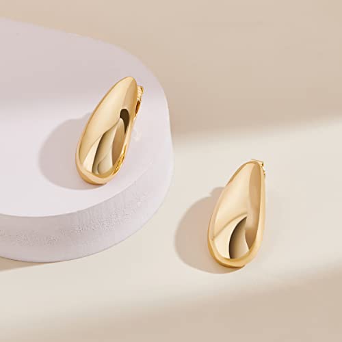 Nepuloy Teardrop Clip On Earrings Gold Drop Clip Earrings For Women Drop Dangle Earrings Fashion Jewelry Gifts For Women #TOP2