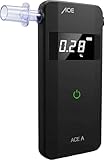 ACE A Alkotester - digitaler Alkohol-/Promilletester - Alkoholtester mit elektrochemischem Sensor und 1-Knopf-Bedienung, Schwarz