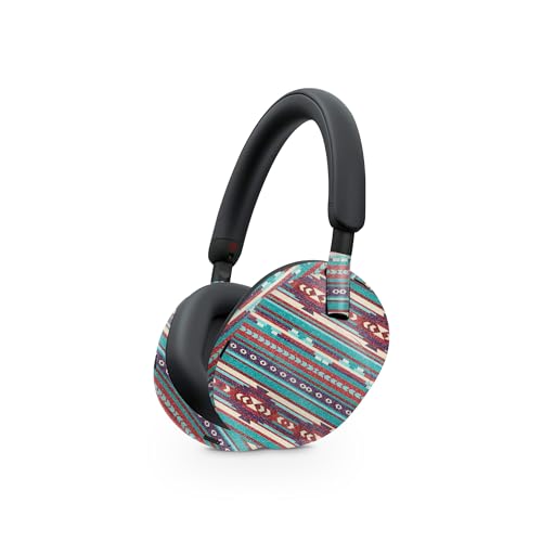 Image of MightySkins Glossy Glitter Skin Compatible with Sony WH-1000XM5 Headphones - Southwest Stripes | Protective, Durable High-Gloss Glitter Finish | Easy to Apply