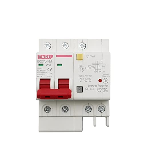 HBDCRJGE 230V 2P SPD �c���d���Ւf�� �ߕ��׉ߓd�� RCB ���ی� MCB ���[�N�v���e�N�^�[�t�� (10a)