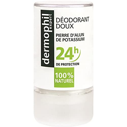 DERMOPHIL - Pierre d'Alun 115g naturelle pour une protection longue durée - Déodorant naturel et efficace pour le corps - Sans sels d'aluminium ni parabènes. - Lot De 3 - Vendu Par Lot