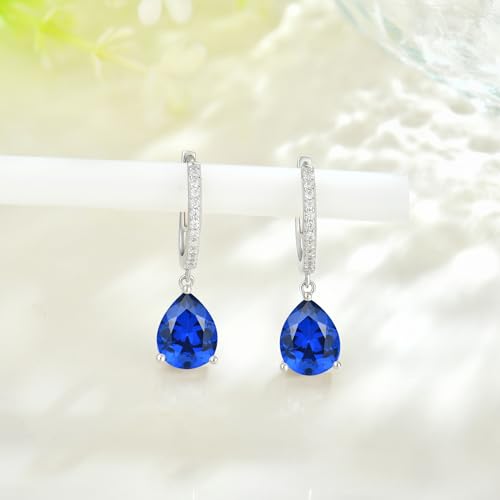 Birthstone Huggie Hoop Earrings 925 Sterling Silver Hoop Earrings for Women Jewelry Birthday Christmas Gifts for Women Mother Wife Her3