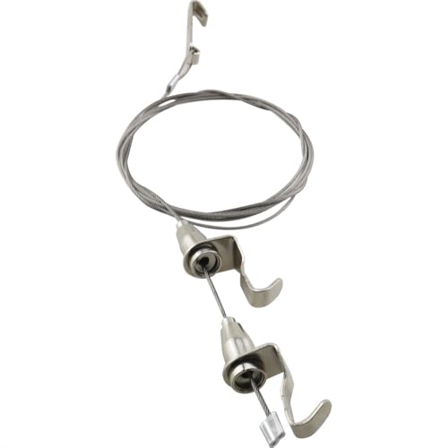 Image of 4PCS Adjustable Stainless Steel Wire Rope Hanging Hooks Single 2 Hooks 2m /6.56ft Art Museum Gallery Metal Hooks Hanging Picture Track Rope Picture Track Hanging Hooks