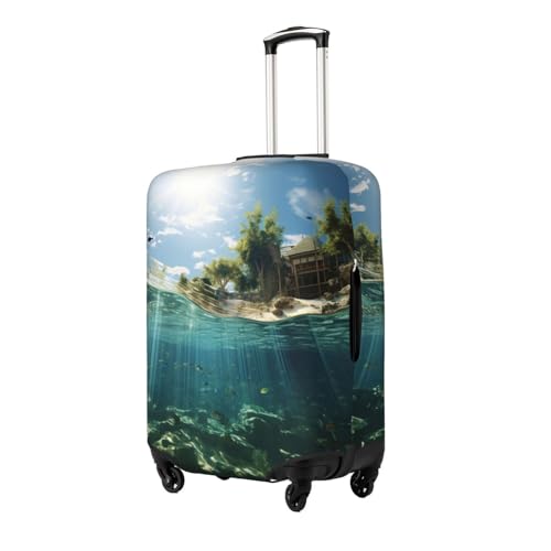 Ocean Tropical Plants Print Luggage Cover Suitcase Protector Anti-scratch Fits 18-32 Inch Trolley Case2