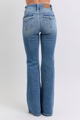 Judy Blue High-Waisted Flare Jeans with Tint – Classic, Comfortable, and Stylish Denim - 826304
