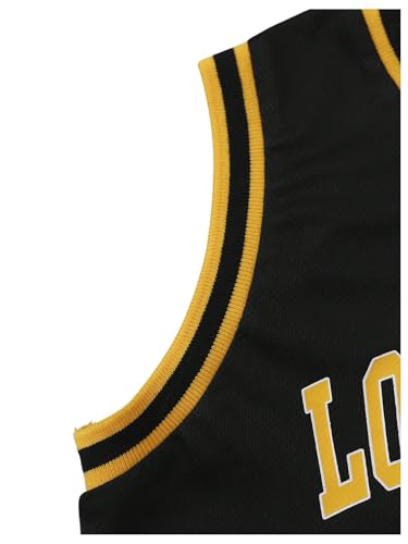 SweatyRocks Boy's Number Graphic Tank Tops Letter Print Round Neck Basketball Jersey Sports T Shirt3