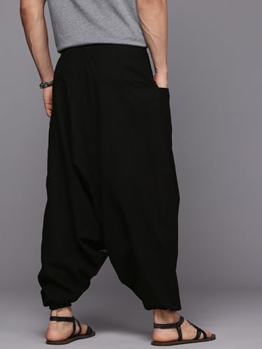 Image of The Veshti Company Printed Harem Pants for Men's Cotton Hippie Style Baggy Boho Yoga Pajama Pant with Pocket