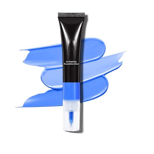 vokkrv Pigment De Mélange De Fond De Teint Liquide, Ajusteur De Teinte De Fond De Teint Color Mixer, Fond De Teint Correcteur De Couleur Pour Peau Mature (Bleu, 1PC)