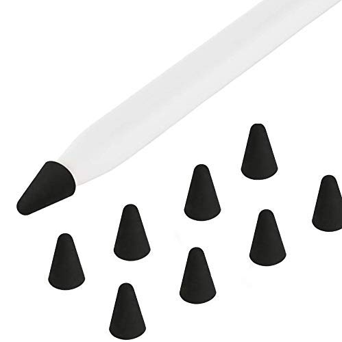 Silicone Pencil Tip Nibs Cap Protector Compatible for Apple Pencil 1st/2nd Gen. Lightweight Thin Silicone Protective CASEe Noiseless Drawing Non-Slip Writing, Drawing Noiseless - Black-picture-10