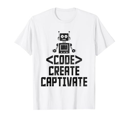 Código Crear Cautivar Robótica Profesor Ingeniería Robótica Camiseta