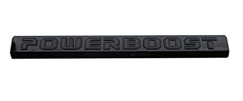 Image of 2pcs POWERBOOST Latter Emblem Left Door Badge Nameplate Replacement for 2019-2023 F-150 (Black)