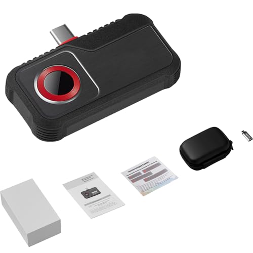 Happybuy Thermal Imaging Camera for Android,256 x 192 IR Resolution Infrared Thermal Imager with Visual Camera, 25Hz Refresh Rate Thermal Camera for Smartphone/Tablet,-4-1022°F Temperature Range, IP54