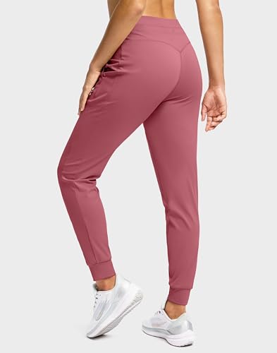 Image of Soothfeel Womens Joggers with Zipper Pockets High Waisted Sweatpants Athletic Leggings Pants for Workout Running Yoga