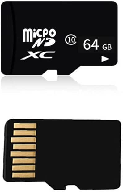 Tarjeta micro SD de clase de 64 GB para cámara espía oculta con WiFi, reloj despertador con altavoz Bluetooth, luz ambiental ambiental, cámara de