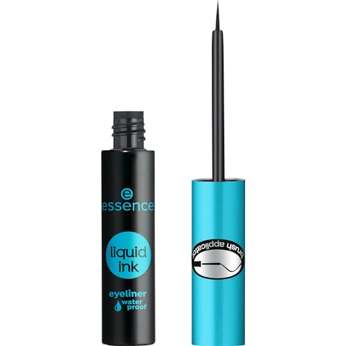 Essence cosmetics liquid ink eyeliner waterproof, Eye Liner, Nr. 01, schwarz, definierend, langanhaltend, wasserfest, vegan, ohne Parfüm (3ml) – Bild 3