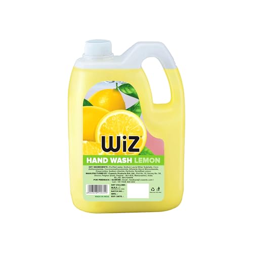 Image of Wiz Lemon Handwash Liquid Soap Refill Can - 5L | Germ Protection | Hand Wash with Added pH-Balanced & Moisturizers for Soft & Gentle Hands | Suitable for all Skin Types