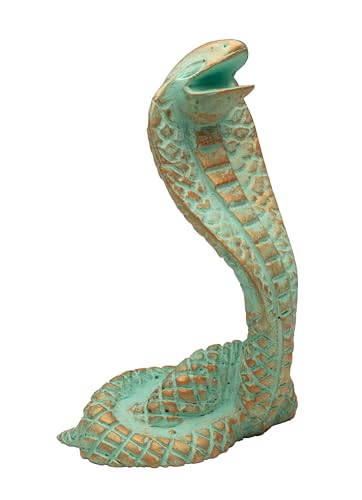 Estatua Decorativa de Cobra Egipcia Pintada a Mano