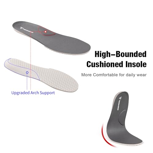 Image of Men's Extra Wide Walking Sneakers Wide Toe Box Orthopedic Shoes with Arch Support for Flat Feet & Foot Pain Relief