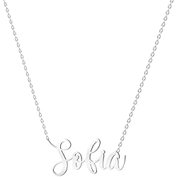 Cadenas De Mejores Amigos Hombre Y Mujer various Collar Nombre Sofia Acero Inoxidable-Colgante Nombre Personalizado Plateado para Collar Mujer-Regalos Personalizados para Mujer Madres Niña Parejas, Mejor Amiga