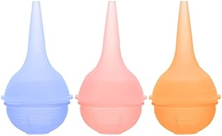 AKlamater 3 Pcs Baby Nasal Aspirator, Nasal Aspirator Newborn, Baby Nose Sucker Baby Nose Cleaner Baby Nasal Cleaner Mucus Removal for Newborns and Toddlers(Pink+Blue+Orange)