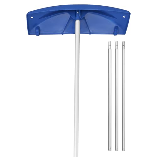 VEVOR Snow Roof Rake, 24 in PP Plastic Blade, 3.8-18.2 ft Adjustable Roof Snow Scraper with Wheels, Anti-Slip Handle Snows Removal Tool, Lightweight House Rooftop Rake for Leaves Debris Removal