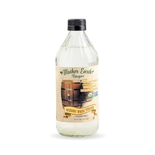 Mother Earth, Organic Vinegar with The Mother, Raw, Unpasteurized, Unfiltered - White Vinegar, Apple Cider...