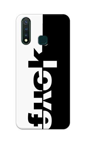 Image of PRINTFIDAA One Words Fukc Love Creative Art Innovative Wonderfull Printed Designer Hard Case for Vivo Y19 / Vivo U3 (6.53 inch) Back Cover -(e) RPM1003