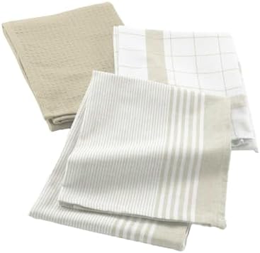 Lot De 12 Torchons De Cuisine En Coton Sergé Blanc 45x45 Cm - Absorbants, Doux Et Durables