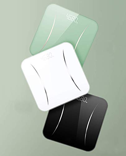 Waage,Personenwaage Digitale Körpergewichtswaage mit Step-On-Technologie,400-Pfund-Smart-Waage Messen Sie das genaueste Glas-Personenwaage(Farbe:Grün)