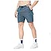 Zilosconcy Short court d'été pour homme - Couleur clignotante - Grandes tailles - En sergé fin - Décontracté - Pour sports de plein air - 5 points - Respirant, bleu, S