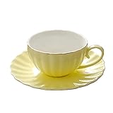 ¡La taza de cerámica tiene líneas suaves, temperamento noble, estilo europeo simple, simple, elegante y noble!