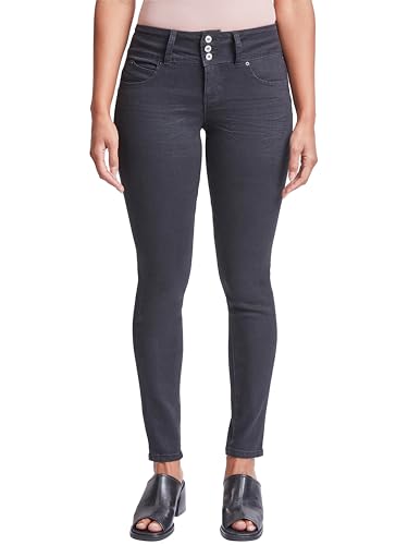 Royalty For Me Womens Women Wannabettabutt 3 Button Skinny Ankle Jean